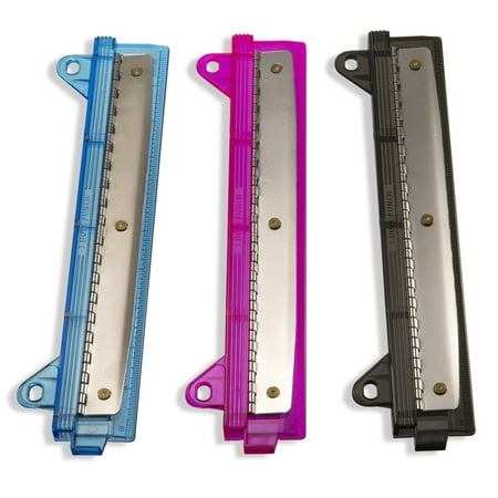Binder 3 Hole Punch (2 Pack) Officemate OIC Ring Binder Punch, 3 Sheet Capacity, Comes in Assorted Colors Purple/Teal/Smoke(90112) ()