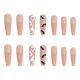 thumbnail image 4 of 24 piezas Prensa de Halloween en las uñas Diseño de fantasma de murciélago largo Uñas falsas Pegamento de ataúd de acrílico rosa en las uñas Cubierta completa Uñas postizas Palo artificial en las, 4 of 5