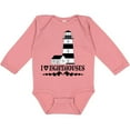 thumbnail image 3 of Inktastic I Love Lighthouses Girls Long Sleeve Baby Bodysuit, 3 of 5