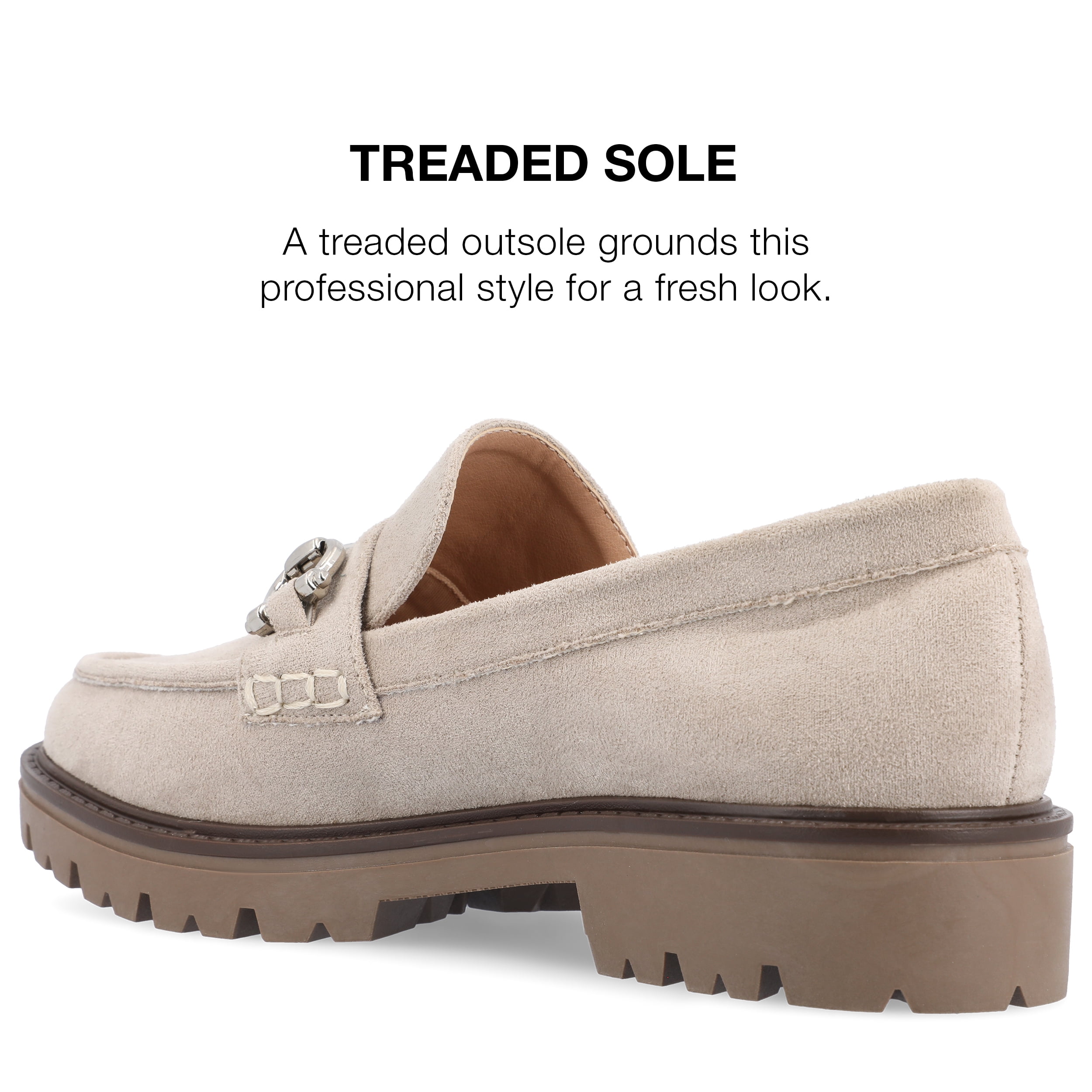 Journee Collection WomensTru Comfort Foam Jessamey Treaded Outsole Loafer Flats