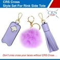 thumbnail image 2 of CRS Cross Rink Side Tote - Accessory Skate Bag for Figure Skating, Ice Skating, Roller Skating, Inline, Ballet, Dance, Cheer, Tennis, and Other Sports. (Purple-Lavender, Style Gift Set), 2 of 6