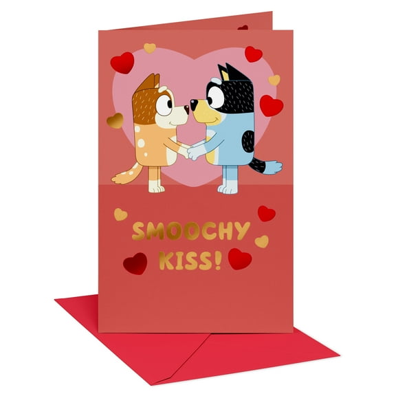 American Greetings Romantic Bluey Valentine's Day Card for Anyone (Smoochy Kiss!)