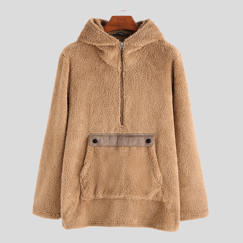 mens fluffy fleece pullover