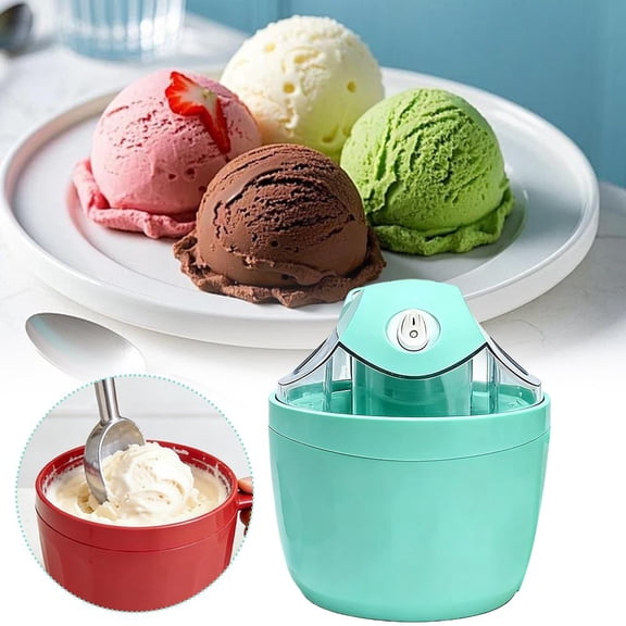 Small Home Mini Ice Cream Maker, Personal Ice Cream Maker for Homemade Frozen Yogurt, Gelato & Sorbet, DIY Personal Ice-Cream Makers Mini with One-Touch Control for Frozen Treats & Sorbet