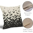 thumbnail image 4 of Halloween Bat Pillow Covers 20x20 Set of 2 Black Scary Pattern Print Halloween Decorations Decorative Throw Pillows Outdoor Holiday Farmhouse Pillowcase Linen Cushion Cover Decor for Sofa Couch Bed, 4 of 6