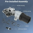 thumbnail image 4 of Conjunto de Carcasa del Filtro de Aceite de Motor Unique Bargains para VW Jetta Golf 2.5L, Enfriador de Aceite de Transmisión de Aleación de Aluminio Mejorado con Sensor y Junta No.07K115397B, 4 of 7
