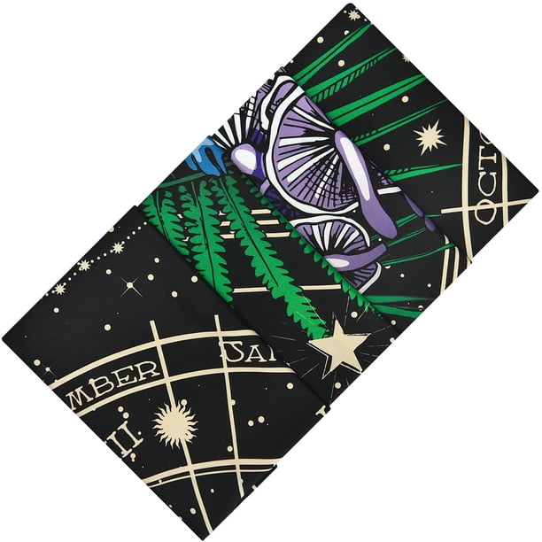 Tapiz de calavera, tapiz colorido de setas, tapiz de constelación, tapiz estrellado negro, tapiz Trippy Tarot, tapiz colgante de pared para habitación Namotu CZJJ-ZC122-2
