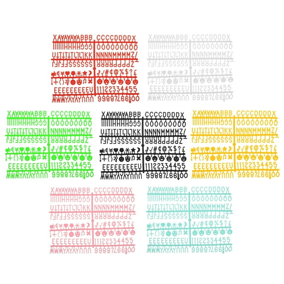 7Pcs Felt Letter Board Letters Numbers Symbols 3/4 Inch Alphabet Message Board Changeable