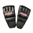 thumbnail image 3 of Guantes de boxeo Baoblaze Guantes de medio de cuero Guantes trenamiento para boxeo Muay Thai MMA negro 3, 3 of 8