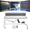 thumbnail image 4 of ToppiJoy 24in 7 Colors Acrylic Pool Fountain Pool Waterfall Spillway LED Light with Remote Control Grey, 4 of 22
