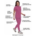 thumbnail image 3 of Green Town Scrubs for Women Scrub Set - Slim Fit Jogger Pant and Mandarin Collar Tuck-In Top, Easy Care Uniform, 3 of 8