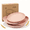 Pink[4PCS], variant on Bxaolu 4 PCS Wheat Straw Plates, 5.9 Inch Reusable Plastic Unbreakable Dinner Plates for Kitchen, Dishwasher & Microwave Safe (Beige)