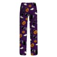 thumbnail image 4 of Purple Pajama Pants Women Soft, Casual, Stretch, Comfy, Lightweight, Breathable, Elastic Waist, Outfits, Fashion, Hight Waist with Pockets 2XL, 4 of 5