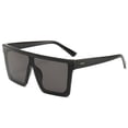 thumbnail image 2 of Square Oversized Sunglasses for Women Men Fashion Flat Top Big Black Frame Shades, 2 of 9