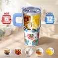 thumbnail image 6 of 20oz elephant Stainless Steel Tumbler with Handle and Straw Insulated Coffee Travel Mug Water Bottle with Lid and Straw Fits Most Car Cup Holders Commute Essential Gift for Women Men, 6 of 6