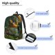 thumbnail image 3 of Disketp Intellectual Frog Pond print Canvas Backpack Lightweight Travel Daypack Student Rucksack Laptop Backpack-, 3 of 5