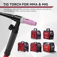 thumbnail image 2 of ARCCAPTAIN WP-17V Lift TIG Torch - 150A Welding Gun with 13FT Red Air Hose for ARCCAPTAIN ARC200, MIG200, MIG250, ARC205 Pro and MIG205 Pro, 2 of 9