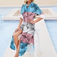 thumbnail image 4 of Abstract Fractal Triangles Transgender Pride Flag Pattern Long Sleeved Shirt Dress Dance dresses summer dresses, 4 of 6