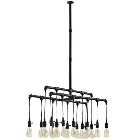 Allen Antique Lighting - Modern Contemporary Urban Design Industrial Antique Vintage Style Living Room Kitchen Ceiling Fixture Light, Brown, Metal