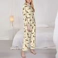 thumbnail image 3 of Picia Heart Dachshund Pattern Women’s Long-Sleeve Sleepwear Set - Soft 2-Piece Loungewear with Pockets, Comfy PJs for Relaxing Nights-Medium, 3 of 7
