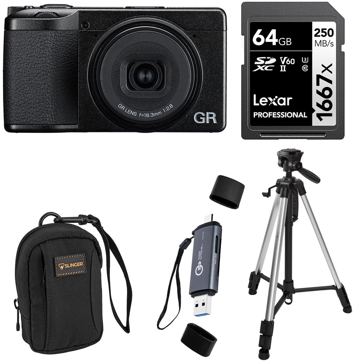 Ricoh GR III Digital Camera - Black, 24MP, 3 Axis Shake Reduction