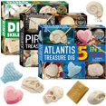 thumbnail image 4 of Pirate Treasures Dig Kit with 5 Bricks Digging Tools STEM Archaeology Paleontology Educational Science Christmas Birthday Gift for Students, 4 of 5