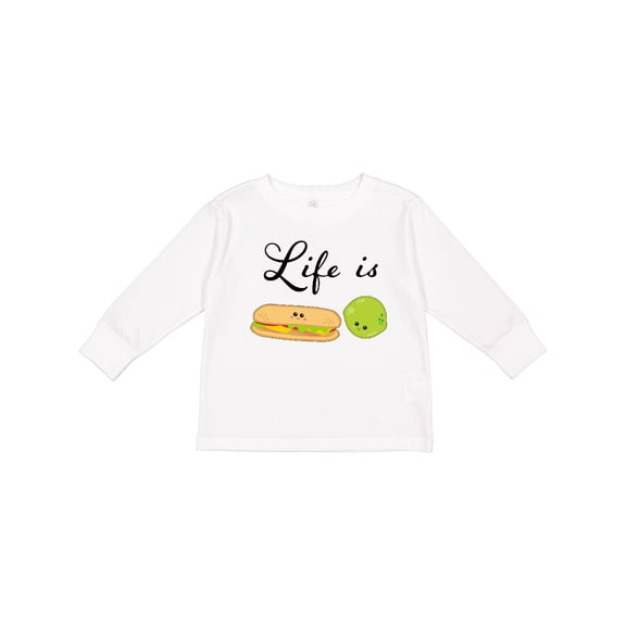 Inktastic Life Is Sublime- Cute Food Pun Boys or Girls Long Sleeve Toddler T-Shirt