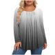 thumbnail image 1 of Mujeres de Manga Larga Tops Casual de Moda Gradiente Impresión Cuello Redondo Plegado Tamaño Superior para Uso Diario Y de Fiesta, 1 of 6