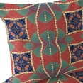 thumbnail image 5 of Set of Two 16" X 16" Blue and Green Blown Seam Eclectic Indoor Outdoor Throw Pillow, 5 of 5
