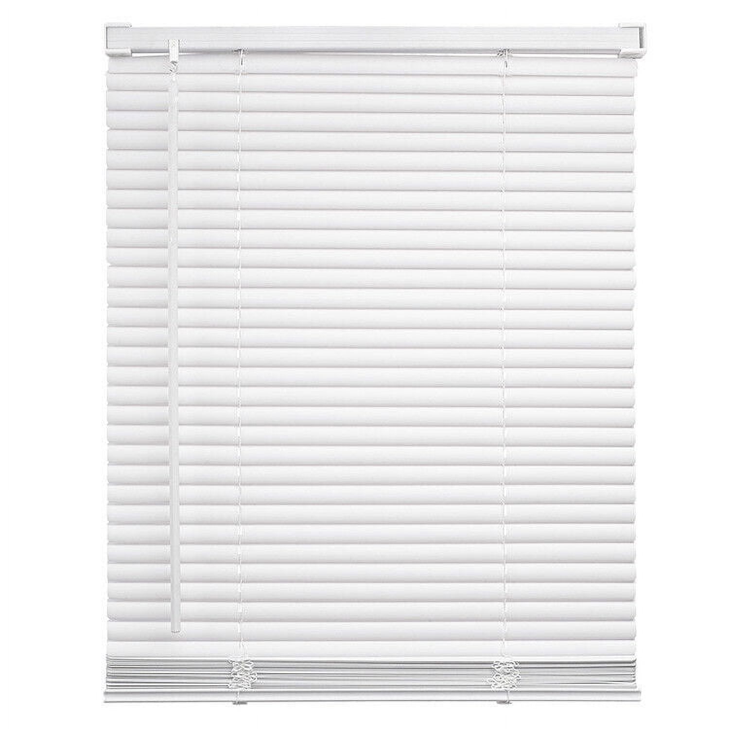 Custom Cut PVC Cordless Window Blinds, White 30" x 60"