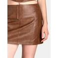 thumbnail image 2 of Madden NYC Juniors Washed Faux Leather Skirt, Sizes XXS-XXL, 2 of 6