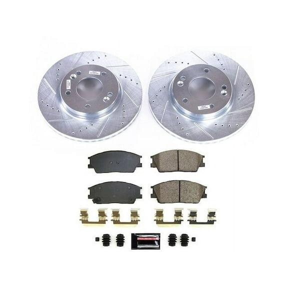 Front Brake Pad and Rotor Kit - Compatible with 2020 - 2024 Kia Soul Naturally Aspirated 2021 2022 2023