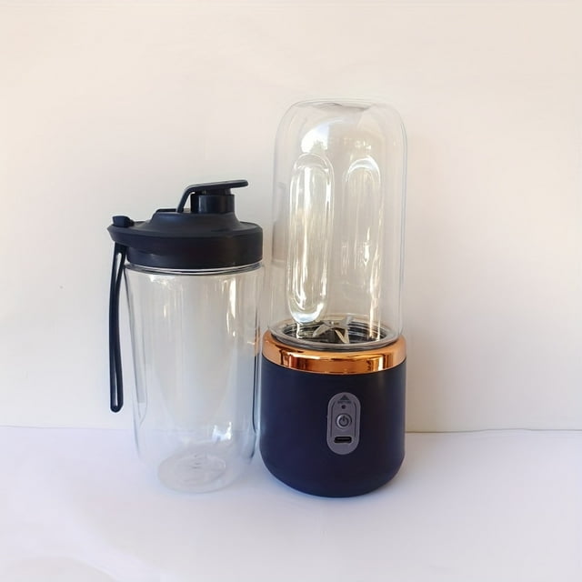 Portable Blender and Juicer 2-in-1 Personal Smoothie Maker with 1500mAh USB Rechargeable Battery 13.53oz Capacity BPA-Free ABS Material Stainless Steel Blades Ideal for Shakes Juice
