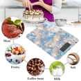 thumbnail image 4 of High Precision Digital Kitchen Scale Tempered Glass Food Scale Multifunction Scale Small Kitchen Appliances Peach and Blue Rhombus, 4 of 7