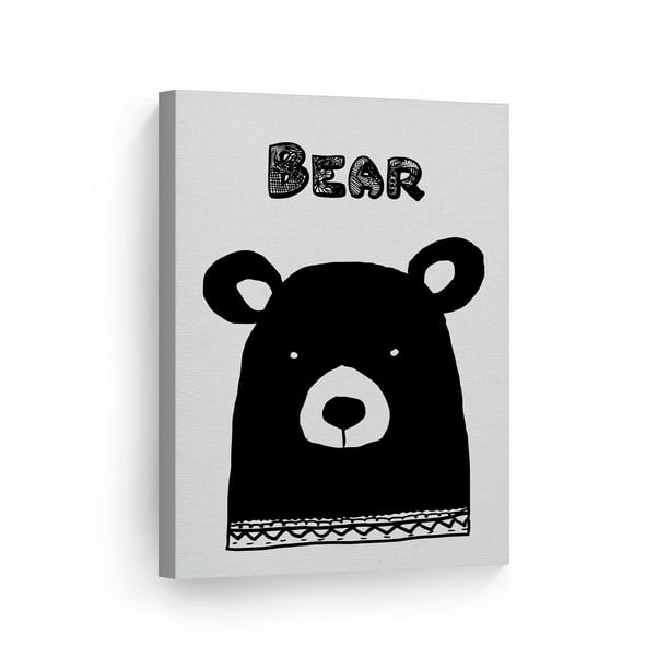 Smile Art Design Scandinavian Ilration Bear Wall Decor White Background Canvas Print Kids Room Baby Nursery Ready To Hang Made In The Usa 40x30 Com - Bear Wall Art Nursery Smile Art Design Scandinavian Ilration Bear Wall Decor White Background Canvas Print Kids Room Baby Nursery Ready To Hang Made In The Usa 40x30 Com - Bear Wall Art Nursery