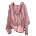thumbnail image 2 of RXIRUCGD Long Sleeved Solid Color Hooded Jacket, Pink, Size: XL, 2 of 5