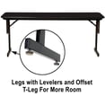 thumbnail image 6 of Adjustable Height 3/4 High Pressure Folding Seminar Table Colonial Hickory Brown, 6 of 7