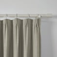 thumbnail image 3 of TWOPAGES Polyester Linen Curtain 42 W X 102 L Inch Pinch Pleat Header Blackout Privacy Protection Drape for Bedroom, 1 Panel, Birch, 3 of 6