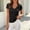 *Black, variant on ClodeEU Women's V Neck Cotton Short Sleeve T Shirt ,Casual Solid Color Slim Fit Tee Black,Women's Plus L