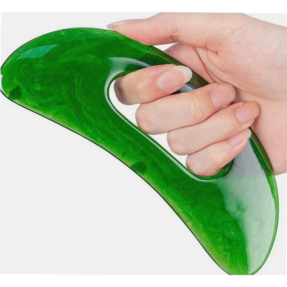 Body Gua Sha Massage Tool with Handle, Larger Guasha Tool for Back Neck Face Leg Massage, Lymphatic Drainage, Cellulite Remove