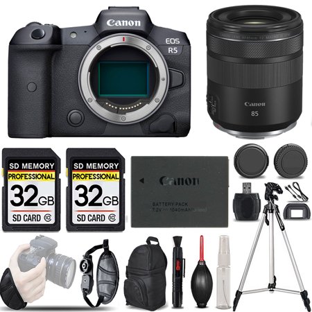 Canon EOS R5 Mirrorless Camera +85mm f/2 Macro IS STM Lens -LOADED KIT