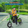 thumbnail image 3 of BeesClover 24V Ride on Motorcycle for Kids,13.6MPH Fast Speed Electric Battery-Powered Off-Road Motocross with 250W Strong Motor, Chain-Driven,Leather Seat,Disc Brake,Air-Filled Tires, 3 of 8