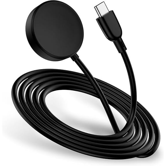 USB C Samsung Watch Charger Fast Charging for Samsung Galaxy Watch 8/8 Classic/7/6 Classic/6/5 Pro/5/4/4 Classic/3/Active 2/Active 1, Magnetic Wireless Galaxy Charger Pad with 3FT Type C Cable Cord