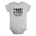 thumbnail image 2 of iDzn My Aunt Is Single Ask My Parents For Details Funny Rompers For Babies, Newborn Baby Unisex Bodysuits, Infant Jumpsuits, Toddler 0-24 Months Kids One-Piece Oufits, 2 of 5