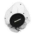 thumbnail image 3 of MSJUHEG Tea Party Hats,Feather Hair Clip,Feather Headpiece,Church Hats,Fascinators Hats,And Tea Pillbox Fascinators Headwear Hat for Girls Hat Headband Black One Size, 3 of 6