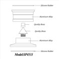 thumbnail image 4 of 4X Picos de Aislamiento de Altavoz Almohadillas de Base de Altavoz con Almohadilla de Base Antideslizante Antivibración de Aluminio para Amplificador de Tocadiscos B, 4 of 5