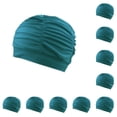 thumbnail image 1 of Eigraketly Gorro de natación definitivo impermeable y duradero para mujer Gorro de natación cómodo de nailon para mujer azul pavo real azul eléctrico 10Conjunto, 1 of 6