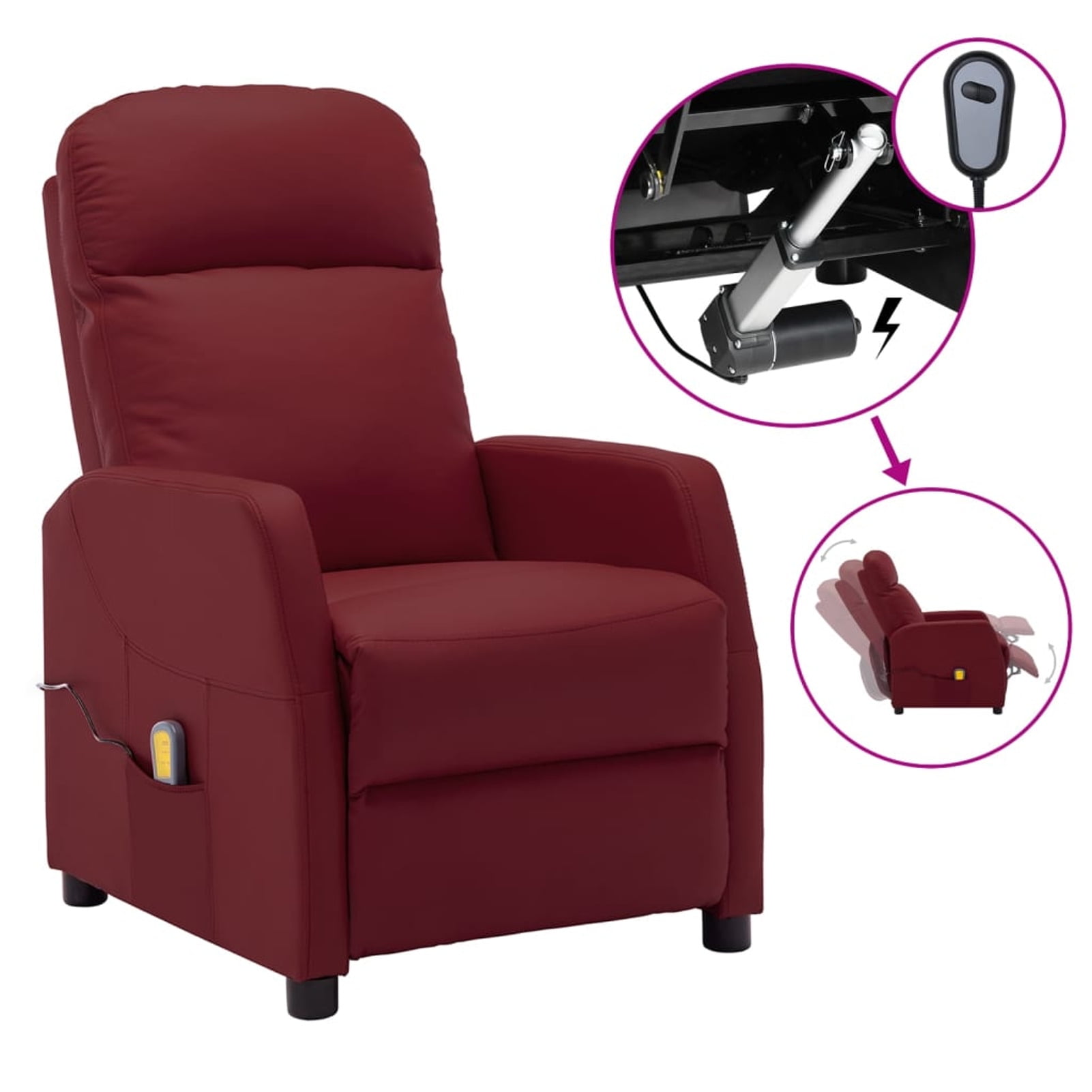 red recliner massage chair