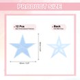 thumbnail image 2 of Uxcell 12Pack Parches de Estrella para Planchar, Parches Bordados de Estrella para Coser, Parches de Reparación de Aplicación para Manualidades, 82mm Azul Claro, 2 of 7