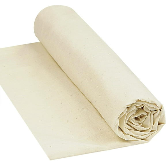 Light Weight 100% Cotton Muslin Fabric: 63 inch x 2,5,10 Yards Unbleached Muslin Linen Fabric Material for Sewing Material Apparel Cloth